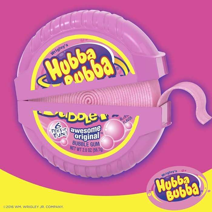 HUBBA BUBBA Bubble Gum Tape - Original Chewing Gum Bulk Pack, 2 oz, Pack of 6 Candy Bulk - Image 2