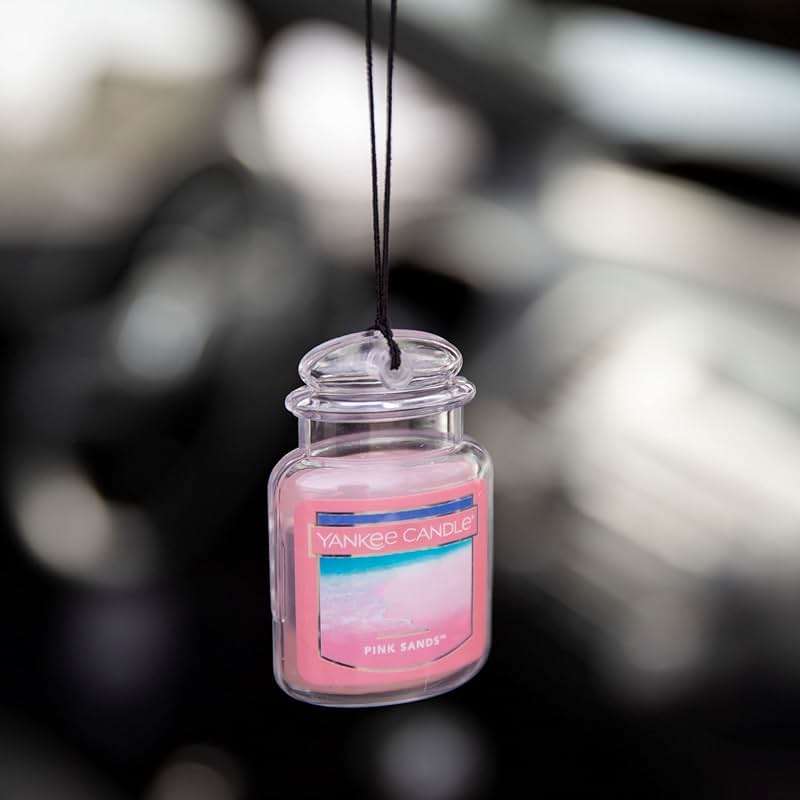Yankee Candle Hanging Car Jar Ultimate 3-Pack Air Fresheners Neutralizes Odors Up to 30 Days Includes: Beach Walk Pink Sands and Sun and Sand (Pack of 3) - Image 2