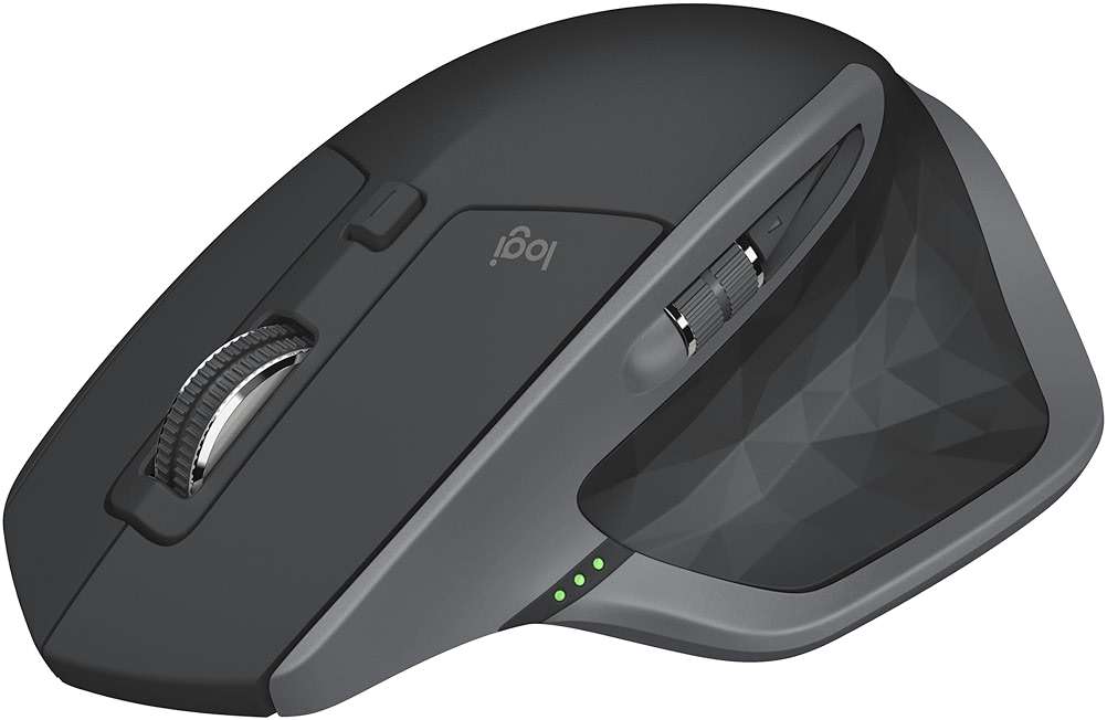 Logitech MX Master 2S Bluetooth Edition Wireless Mouse, Multi-Surface, Hyper-Fast Scrolling, Ergonomic, Rechargeable, Connects Up to 3 Mac/PC Computers,Color-Graphite. - Image 1