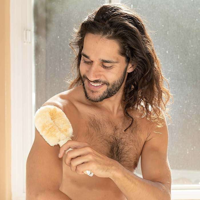 GranNaturals Bath & Shower Dry Skin and Body Sisal Brush | Naturals Fibers to Improve Blood Circulation, Exfoliate Skin, and Reduce Cellulite - Image 3