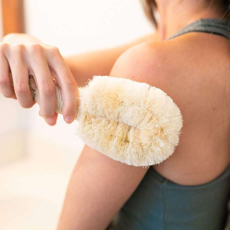 GranNaturals Bath & Shower Dry Skin and Body Sisal Brush | Naturals Fibers to Improve Blood Circulation, Exfoliate Skin, and Reduce Cellulite - Image 4