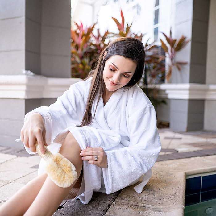 GranNaturals Bath & Shower Dry Skin and Body Sisal Brush | Naturals Fibers to Improve Blood Circulation, Exfoliate Skin, and Reduce Cellulite - Image 7