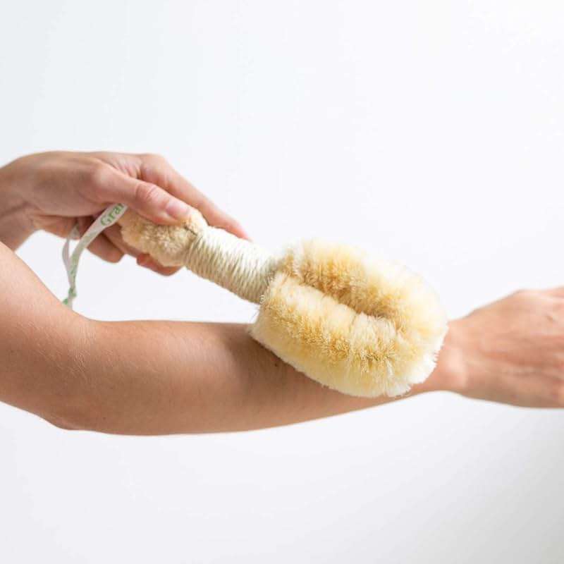 GranNaturals Bath & Shower Dry Skin and Body Sisal Brush | Naturals Fibers to Improve Blood Circulation, Exfoliate Skin, and Reduce Cellulite - Image 8