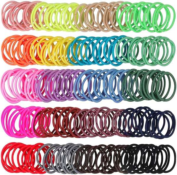 200PCS Small Hair Ties,No Crease Baby Hair Ties,Elastic Hair Ponytail Holder Hair Accessories for Baby Girls Infants Toddlers Kids - Image 3