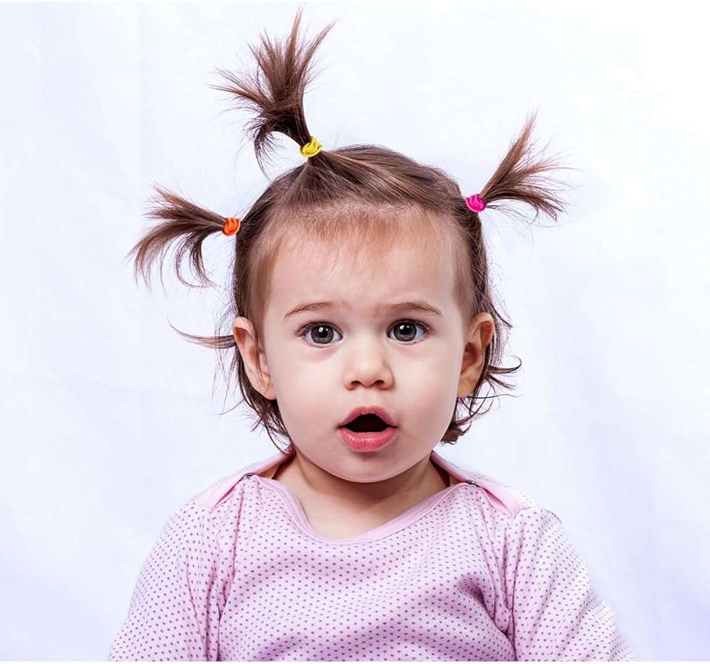 200PCS Small Hair Ties,No Crease Baby Hair Ties,Elastic Hair Ponytail Holder Hair Accessories for Baby Girls Infants Toddlers Kids - Image 4