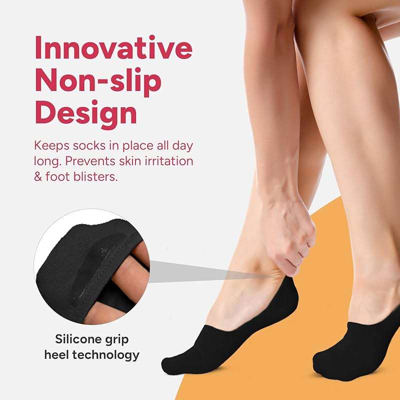 Eedor No Show Socks Womens Invisible Liner, Non Slip & Low Cut, Casual & Formal Wear, Soft & Stretchable - Image 5
