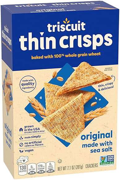Triscuit Thin Crisps Original Whole Grain Wheat Crackers, Vegan Snacks, Bulk Snack Crackers, 6 - 7.1 oz Boxes - Image 15