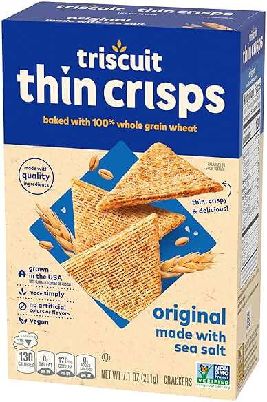 Triscuit Thin Crisps Original Whole Grain Wheat Crackers, Vegan Snacks, Bulk Snack Crackers, 6 - 7.1 oz Boxes - Image 16