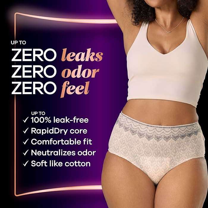 Always Discreet Boutique Incontinence and Postpartum Underwear for Women, Maximum Protection, Small/Medium, Rosy, 20 Count - Image 2