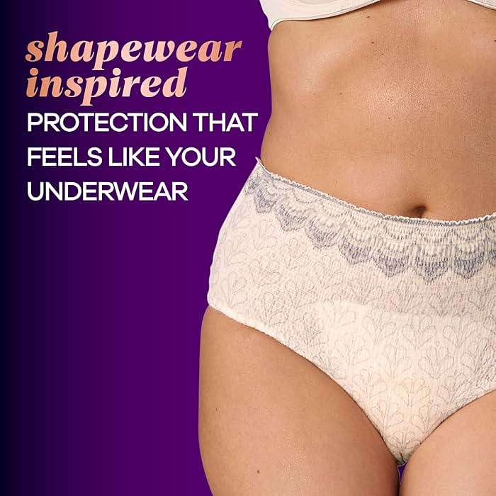 Always Discreet Boutique Incontinence and Postpartum Underwear for Women, Maximum Protection, Small/Medium, Rosy, 20 Count - Image 3