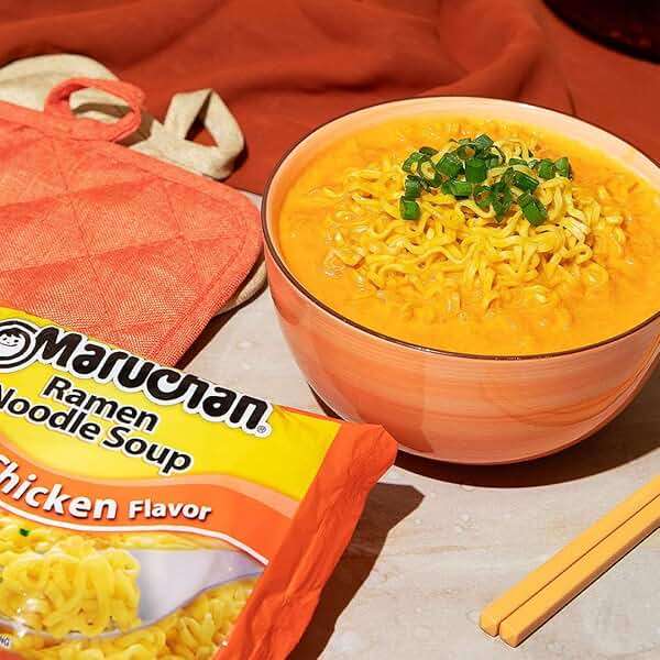 Maruchan Ramen Noodle Soup, Chicken Flavor – Japanese-Style Instant Noodles, Quick & Easy Meal for Kids, Students & Busy Families – 3 Oz. (24 Pack) - Image 4