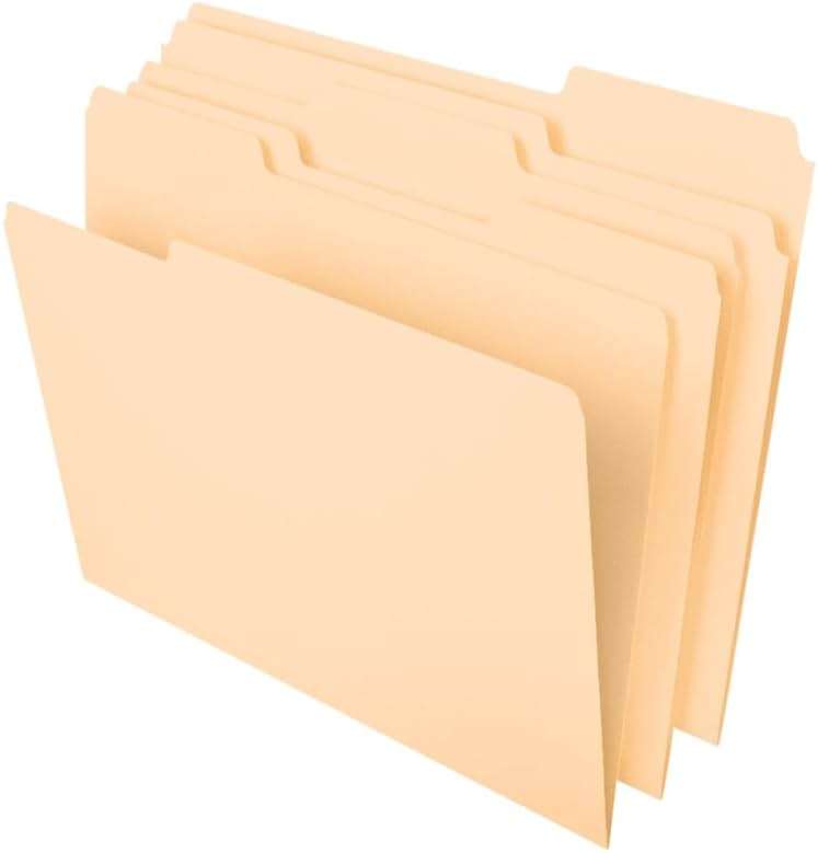 Pendaflex File Folders, 100 Pack, Durable Manila Folders, Letter Size (8.5" x 11"), 3 Top Tabs for Easy Labeling, Everyday Filing Essential for Offices, Classrooms & Home Document Organization - Image 1