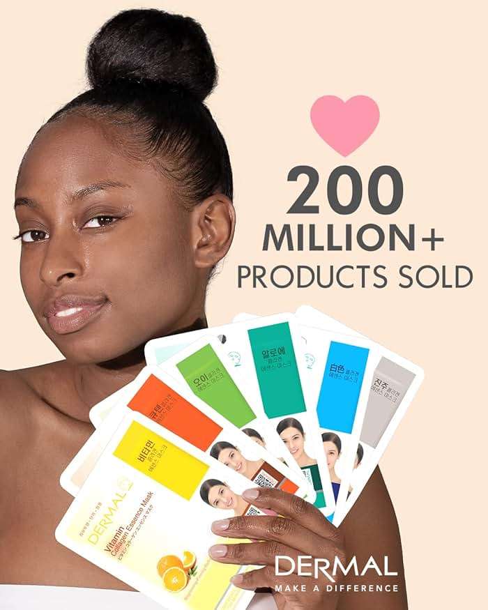 DERMAL 24 Combo Pack Made in Korea Facial Mask – 20+ Years of K-Beauty Experience, Premium Quality Korean Sheet Masks for Daily Skincare Routine - Image 2