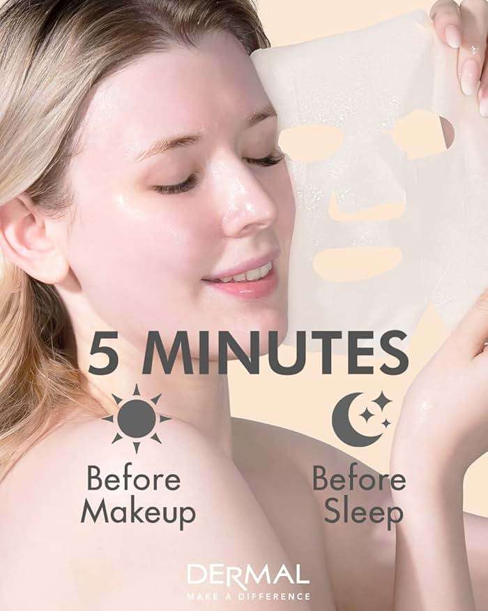 DERMAL 24 Combo Pack Made in Korea Facial Mask – 20+ Years of K-Beauty Experience, Premium Quality Korean Sheet Masks for Daily Skincare Routine - Image 7