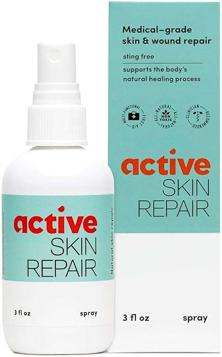 Active Skin Repair First Aid Healing Skin Spray - Natural & Non-Toxic with Hypochlorus Acid for Minor Cuts, Wounds, Scrapes, Rashes, Sunburns, & More, 3 oz - Image 1