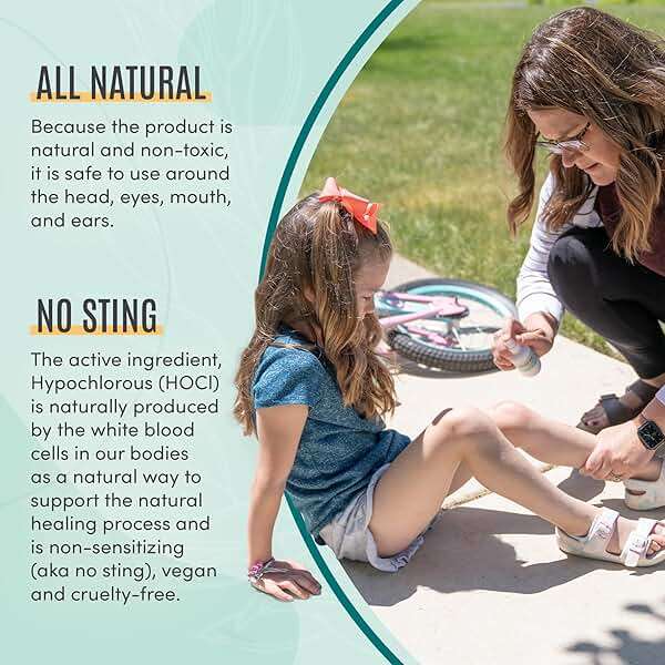 Active Skin Repair First Aid Healing Skin Spray - Natural & Non-Toxic with Hypochlorus Acid for Minor Cuts, Wounds, Scrapes, Rashes, Sunburns, & More, 3 oz - Image 5