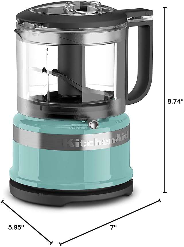 KitchenAid 3.5 Cup Food Chopper KFC3516AQ, Aqua Sky - Image 3