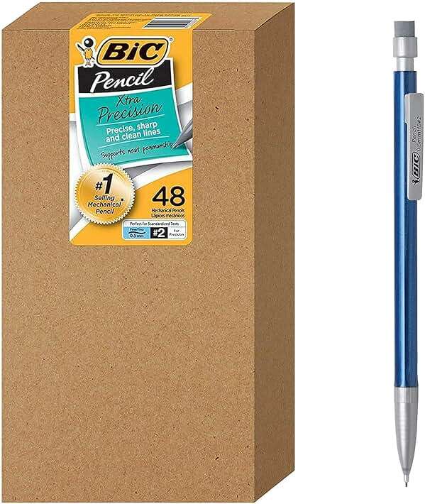 BIC Xtra-Precision Mechanical Pencil, Metallic Barrel, Fine Point (0.5mm), 48-Count - Image 2