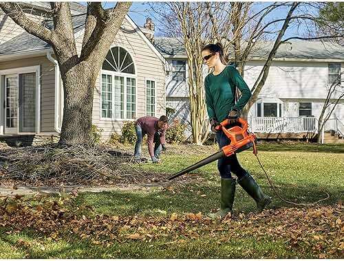 BLACK+DECKER Leaf Blower, Leaf Vacuum and Mulcher 3 in 1, Backpack Blowers for Lawn Care,250 mph Airflow, 400 cfm Delivery Power, Reusable Bag Included, Corded (BEBL7000) - Image 12