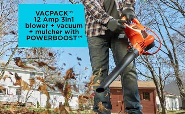 BLACK+DECKER Leaf Blower, Leaf Vacuum and Mulcher 3 in 1, Backpack Blowers for Lawn Care,250 mph Airflow, 400 cfm Delivery Power, Reusable Bag Included, Corded (BEBL7000) - Image 14