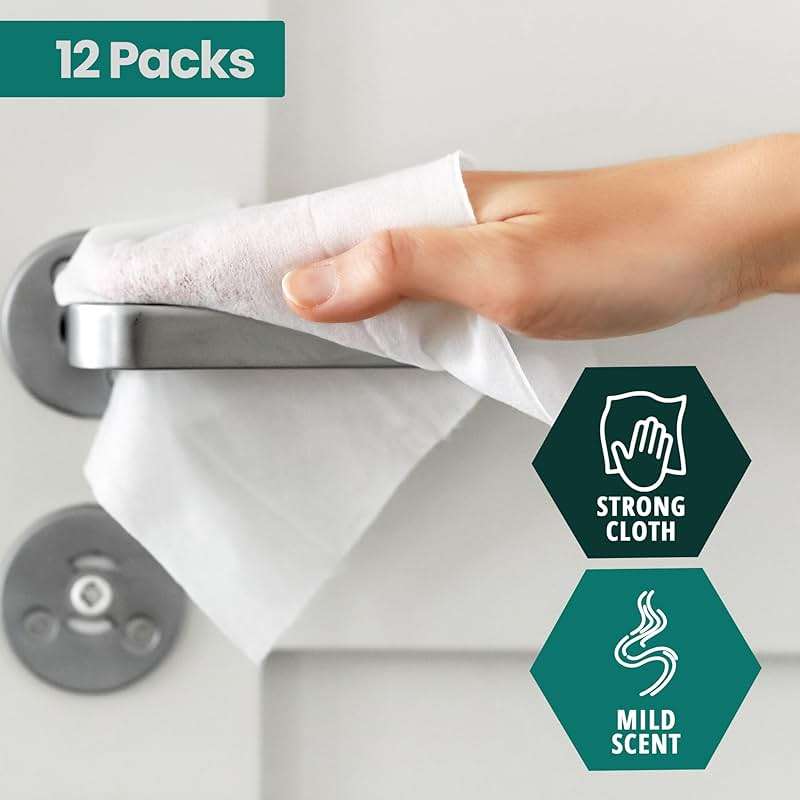 MED PRIDE 600 Count 8 X12 in Premoistened Disposable Wet Washcloths for Adults with Aloe & Lanolin Personal Cleansing Skincare Makeup Removal Travel - Image 4