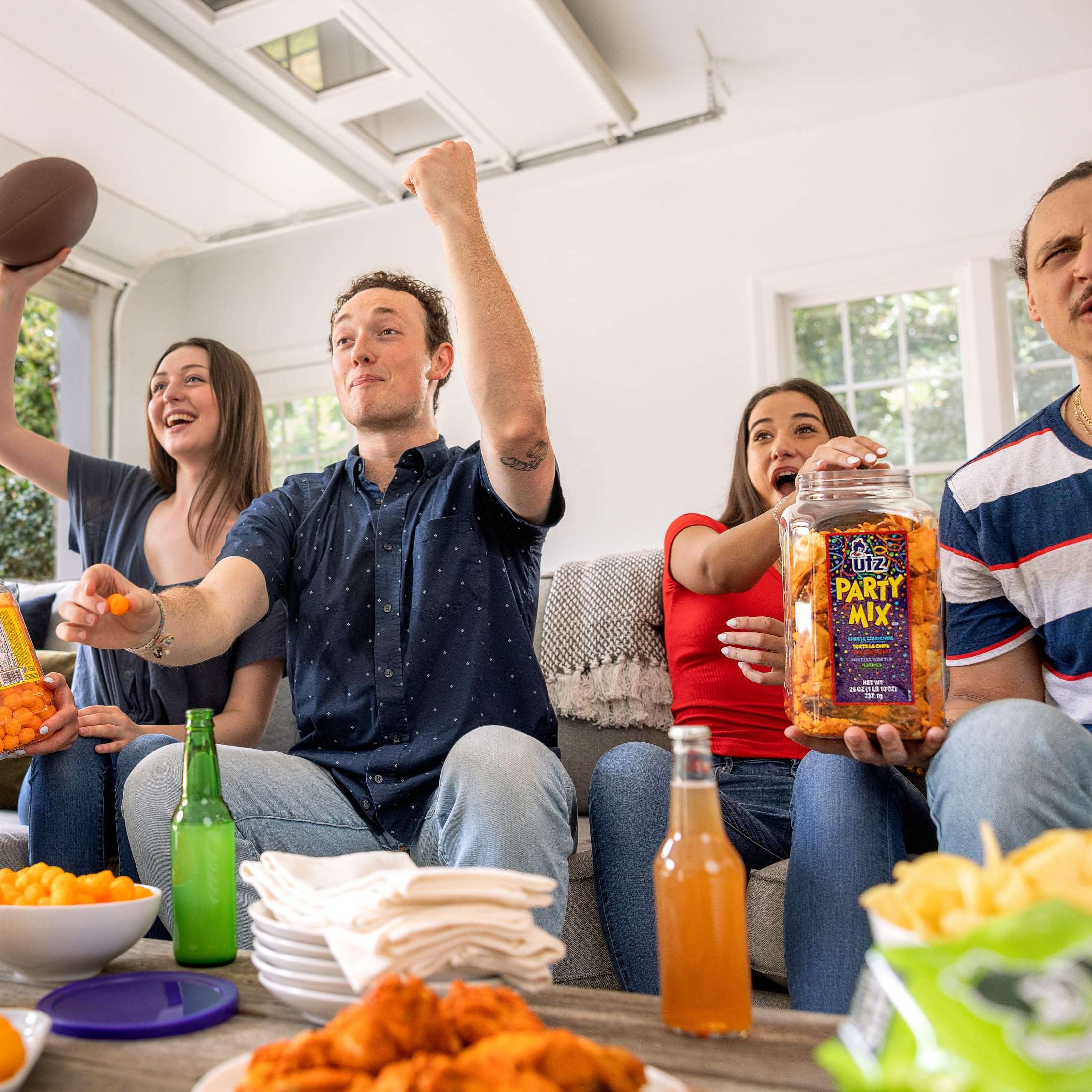 Utz Party Mix - Tasty Snack Mix Includes Corn Tortillas, Nacho Tortillas, Pretzels, BBQ Corn Chips and Cheese Curls, Cholesterol Free and Trans-Fat Free, 1.62 Pound (Pack of 1) - Image 5