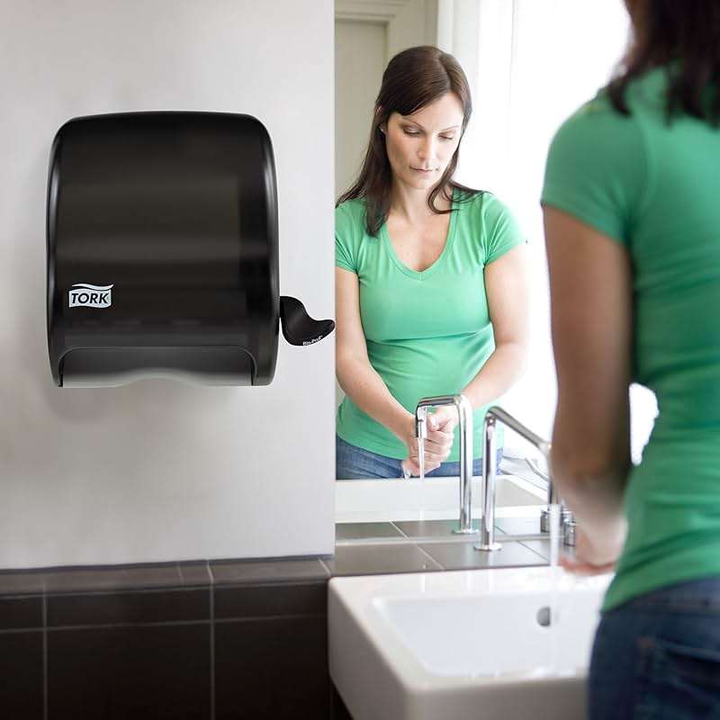 Tork Paper Hand Towel Roll Lever Dispenser Smoke H21, High-Capacity, 83TR - Image 6