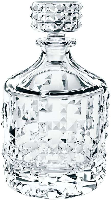 Nachtmann Punk 25 Oz Decanter & 12 Oz Whiskey Tumblers (3-Piece Set) - Crystal Glass Decanter with Airtight Stopper, For Whiskey, Bourbon, Wine, Modern & Durable, Dishwasher Safe - Barware Gift Set - Image 2