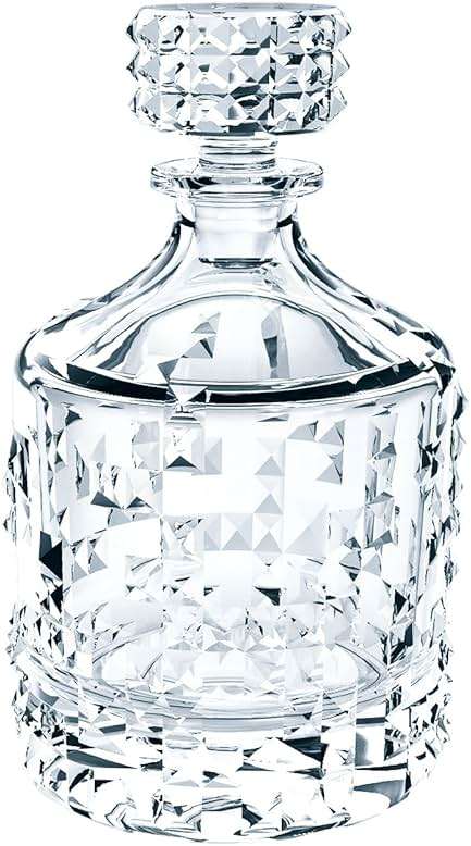 Nachtmann Punk 25 Oz Decanter & 12 Oz Whiskey Tumblers (3-Piece Set) - Crystal Glass Decanter with Airtight Stopper, For Whiskey, Bourbon, Wine, Modern & Durable, Dishwasher Safe - Barware Gift Set - Image 4