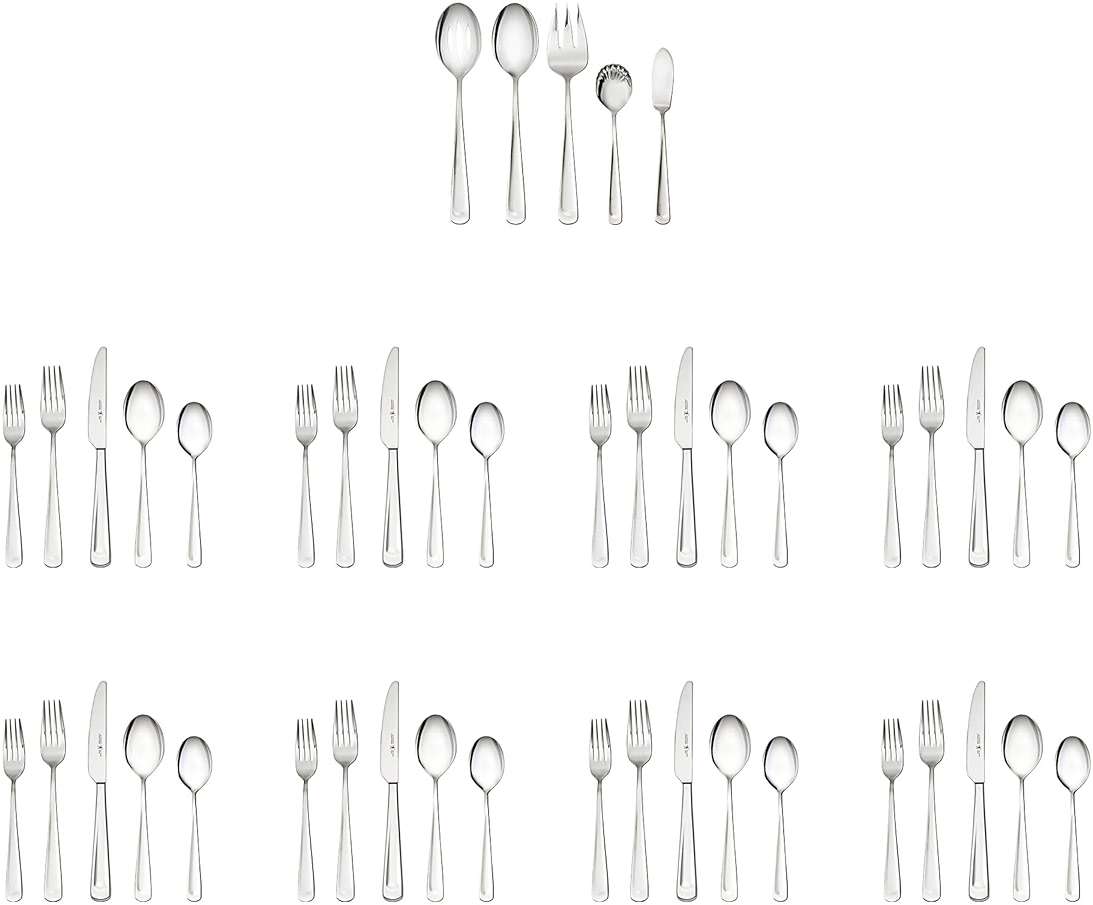 Henckels Silvano 45-pc 18/10 Stainless Steel Flatware Set, Silver - Image 7
