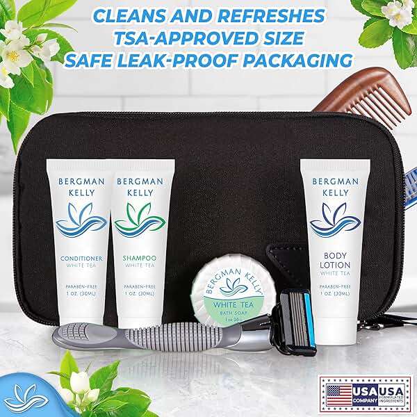 Bergman Kelly - Travel Shampoo and Conditioner Set - 1 fl oz, 100 Pieces, White Tea - Delight Your Guests with Revitalizing and Refreshing Hotel Toiletries and Guest Hospitality in Bulk - Image 5