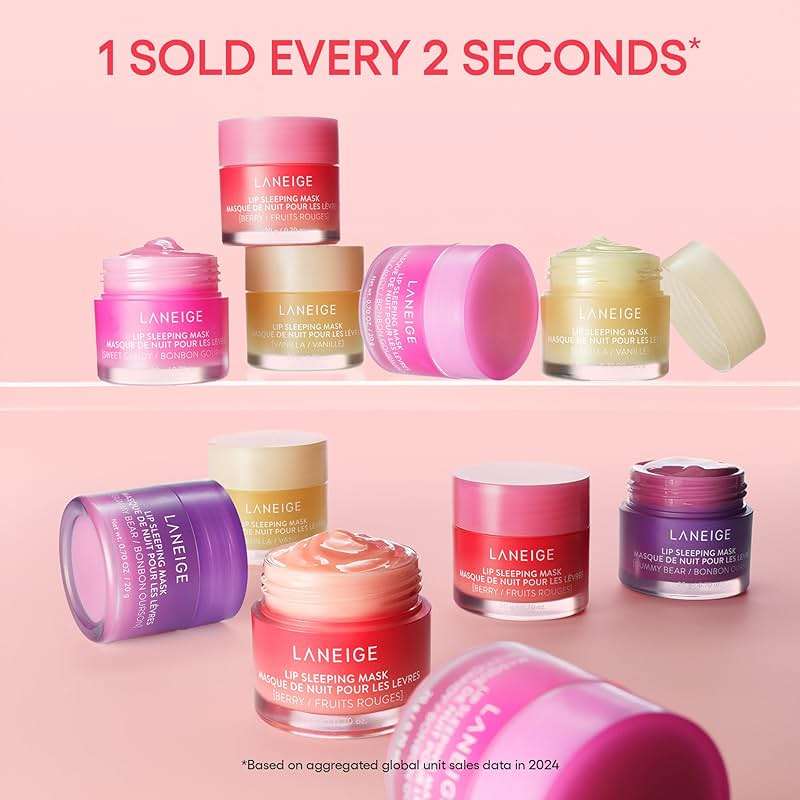 LANEIGE Lip Sleeping Mask: Nourish, Hydrate, Vitamin C, Murumuru & Shea Butter, Antioxidants, Flaky, Dry Lips - Image 8
