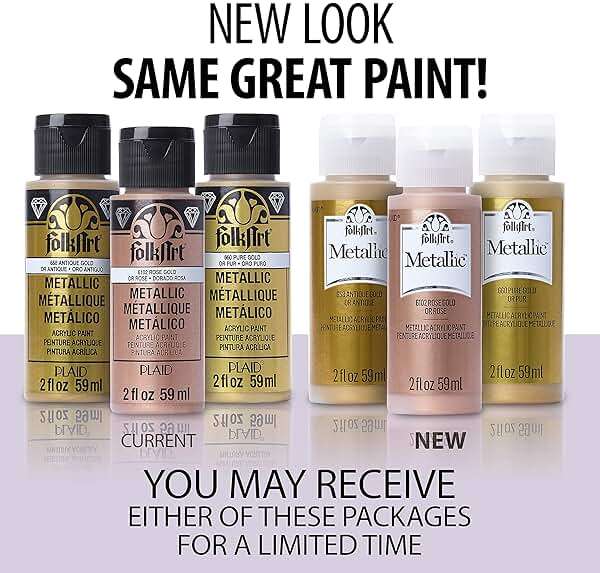 FolkArt Multi-Surface Metallic Paint in Assorted Colors (2 oz), Metallic Nickel - Image 2