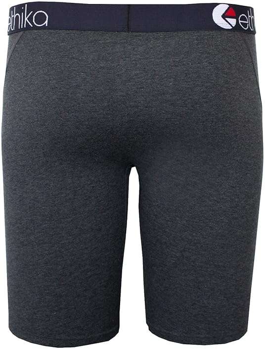 Ethika Boy's Staple Boxer Brief, 4-Way Stretch with Signature Waistband for All-Day Comfort - Dark Heather - Image 3
