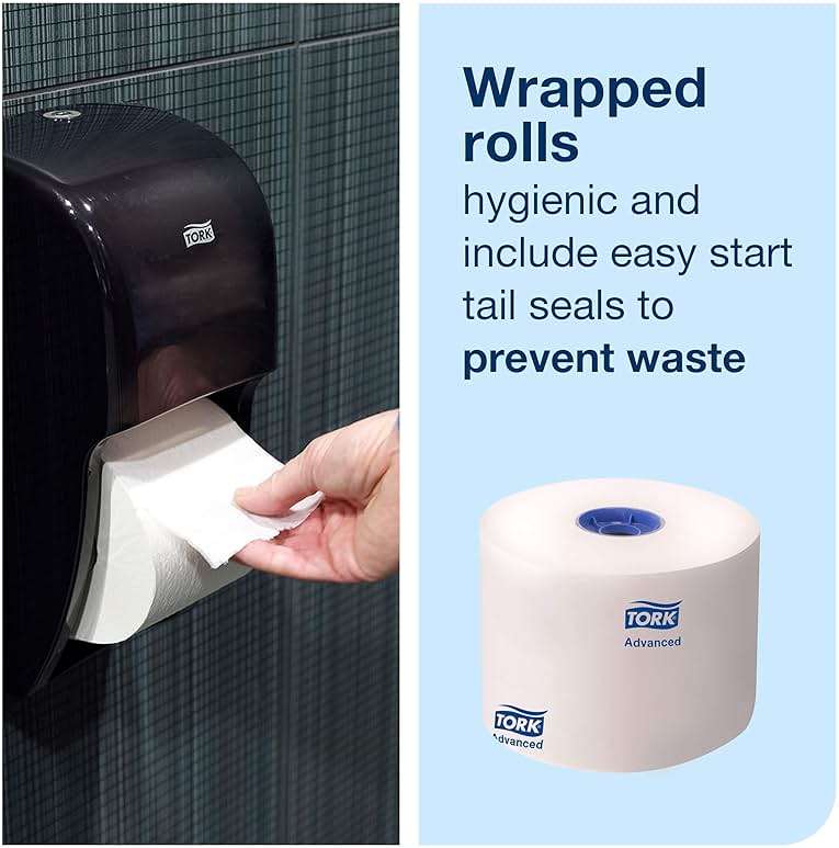 Tork High-Capacity Toilet Paper Roll White T26, Advanced, 2-Ply, 36 x 1000 sheets, 110292A - Image 5