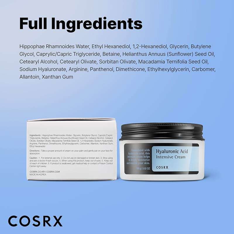 COSRX Hyaluronic Acid Moisturizing Cream, Lightweight, Non-Greasy, Long-lasting Hydration for Glass Skin, Daily Moisturizer for Sensitive Skin, Moisture Barrier Repair, Korean Skin Care, 3.52 oz - Image 7