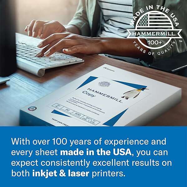 Hammermill Printer Paper, 20 Lb Copy Paper, 8.5 x 11 - 8 Ream (4,000 Sheets) - 92 Bright, Made in the USA - Image 7