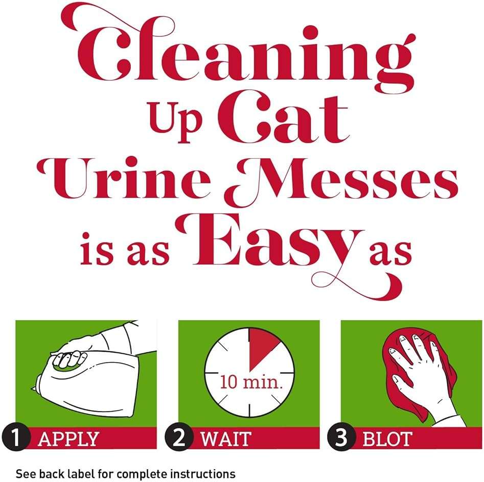 Nature's Miracle Urine Destroyer, Cat Urine Enzyme Cleaner, Pour, 128 fl oz - Image 3