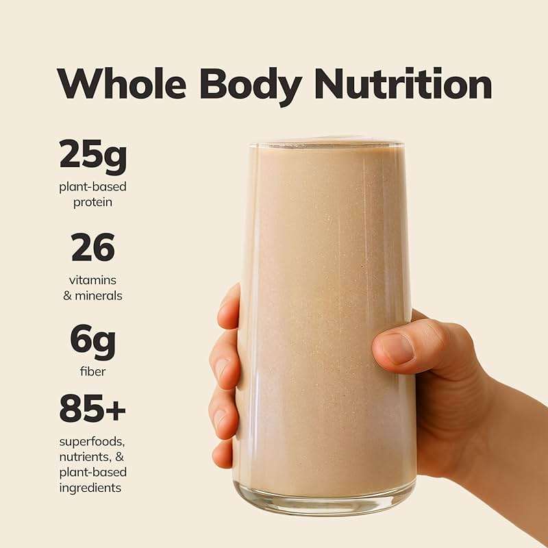 Ka’Chava Whole Body Meal Shake Vanilla 2 lb – Vegan Protein Powder with 85+ Superfoods & Greens – Plant-Based Meal Replacement with Probiotics & Digestive Enzymes – Gluten & Dairy Free (15 Servings) - Image 2