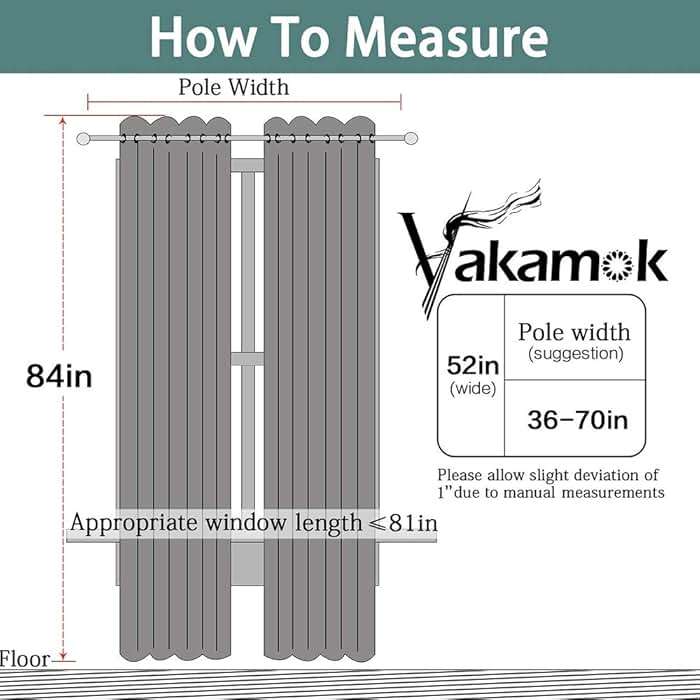 Yakamok Room Darkening Gray Blackout Curtains 84 Inch Long Light Blocking Thermal Insulated Window Treatment Grommet Drapes for Bedroom Living Room, 52W x 84L, Grey Curtains, 2 Panels - Image 2