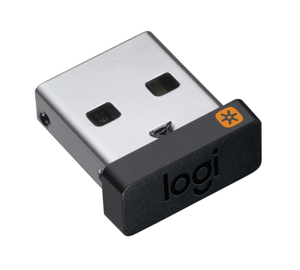 Logitech USB Unifying Receiver, 2.4 GHz Wireless Technology, USB Plug Compatible with All Unifying Devices Like Wireless Mouse and Keyboard, PC/Mac/Laptop - Black - Image 1
