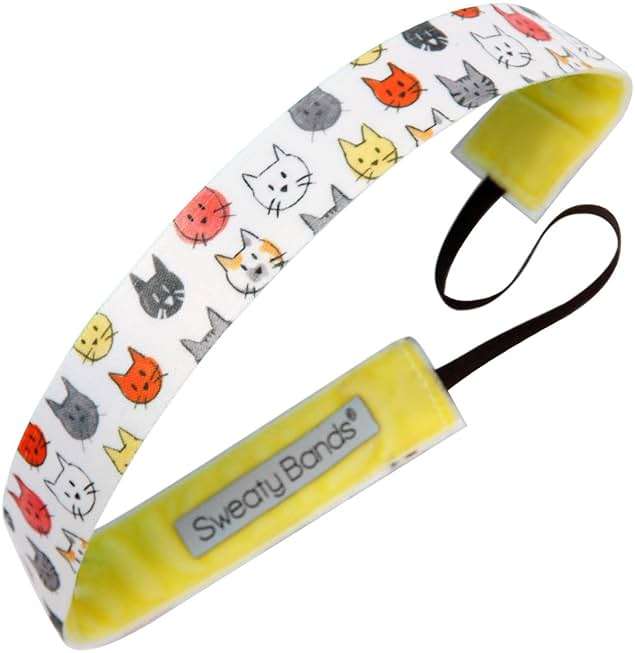 Sweaty Bands Womens Girls Headband - Non-Slip Velvet-Lined Athletic Hairband - Smitten Kitten - Image 1