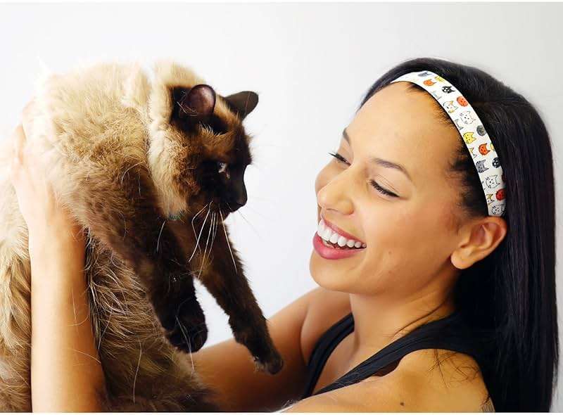 Sweaty Bands Womens Girls Headband - Non-Slip Velvet-Lined Athletic Hairband - Smitten Kitten - Image 2
