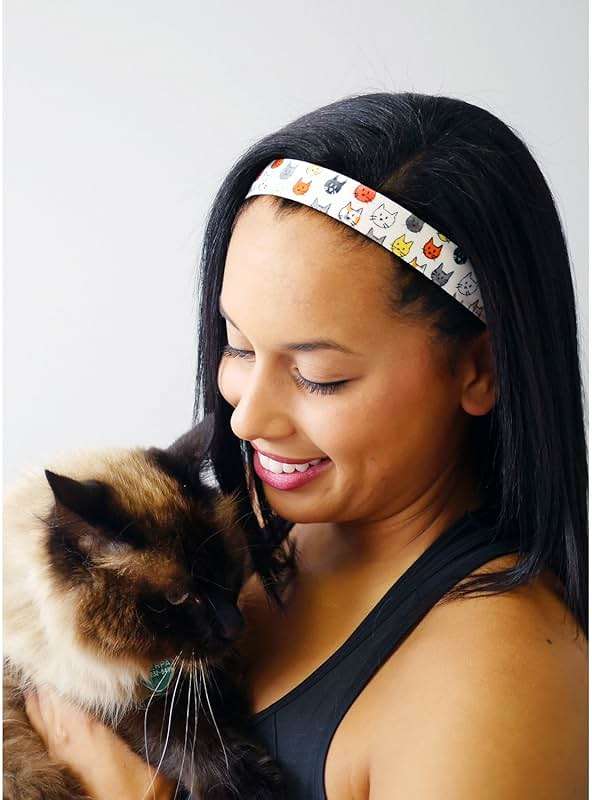 Sweaty Bands Womens Girls Headband - Non-Slip Velvet-Lined Athletic Hairband - Smitten Kitten - Image 3