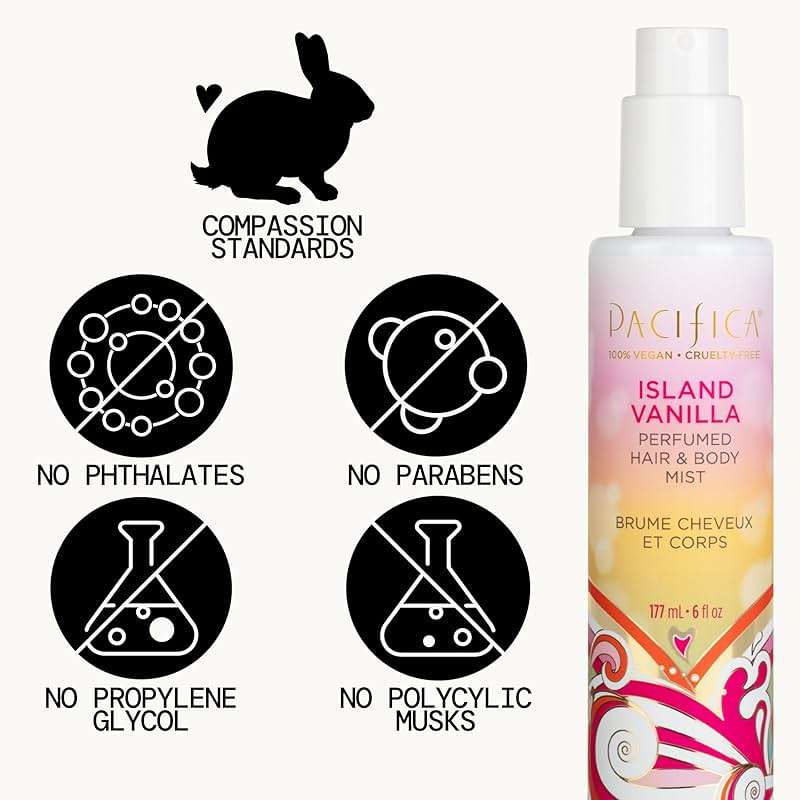 Pacifica Island Vanilla Hair Mist Perfume and Full Body Spray for Women - Fragrance Spray for A Mood-Lifting Experience, Paraben-Free, Clean Beauty No Alcohol, Vegan & Cruelty-Free, 6 oz oz - Image 7