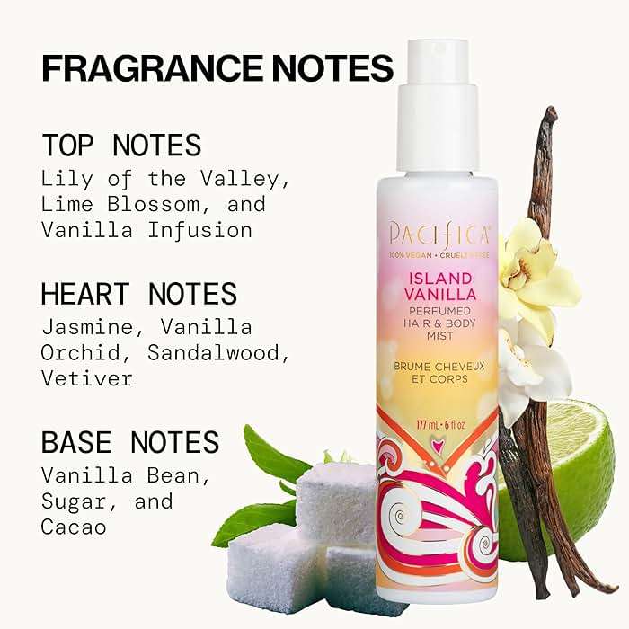 Pacifica Island Vanilla Hair Mist Perfume and Full Body Spray for Women - Fragrance Spray for A Mood-Lifting Experience, Paraben-Free, Clean Beauty No Alcohol, Vegan & Cruelty-Free, 6 oz oz - Image 8