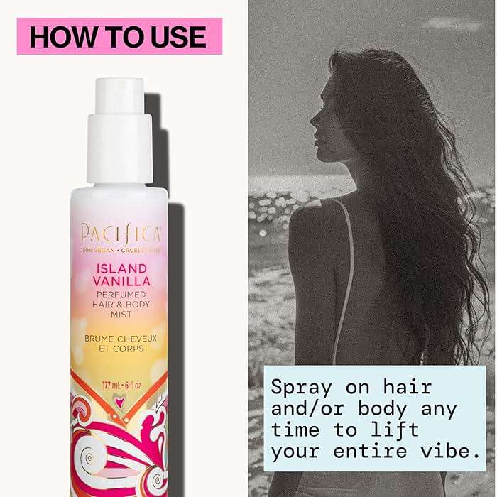 Pacifica Island Vanilla Hair Mist Perfume and Full Body Spray for Women - Fragrance Spray for A Mood-Lifting Experience, Paraben-Free, Clean Beauty No Alcohol, Vegan & Cruelty-Free, 6 oz oz - Image 10