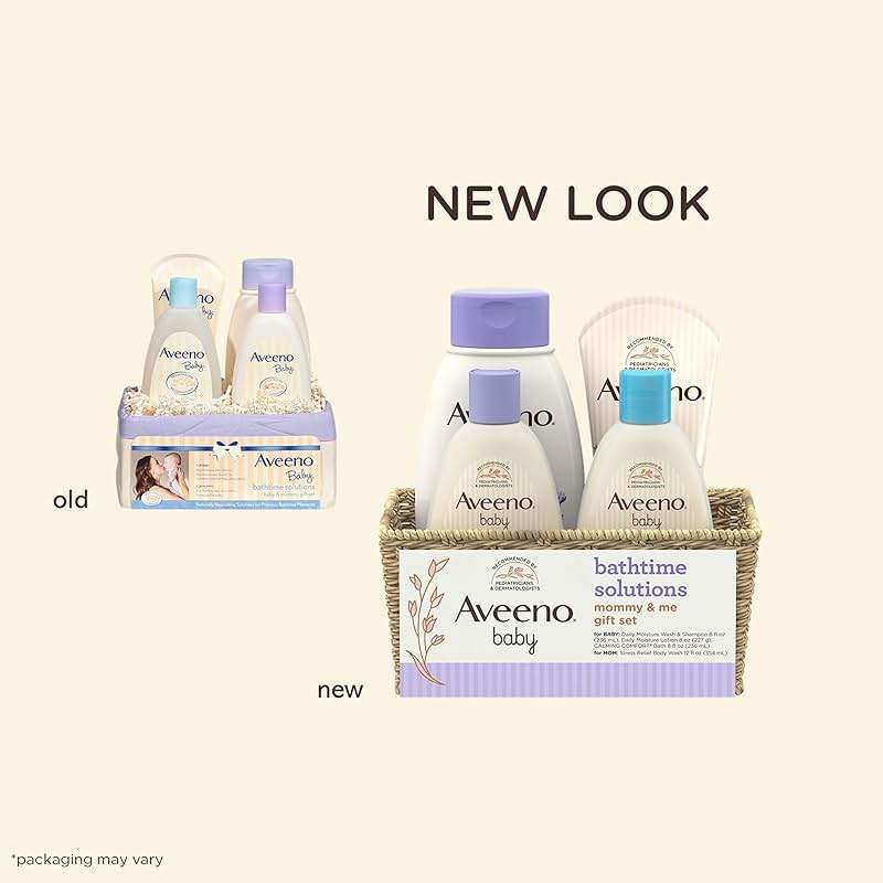 Aveeno Baby Mommy & Me Daily Bathtime Gift Set including Baby Wash & Shampoo, Calming Baby Bath & Wash, Baby Moisturizing Lotion & Stress Relief Body Wash for Mom, 4 items - Image 10