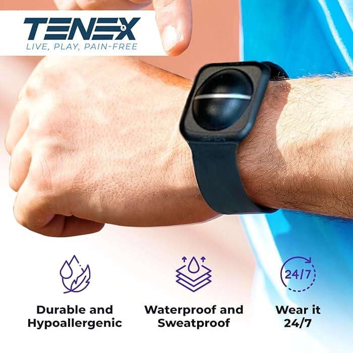 Ultra Tennis Elbow Shock Absorber by TENEX for Men and Women, Wrist-Worn Non-Compression Golfers Elbow Brace and Tendonitis Relief Band, Waterproof, Support for Sports like Pickleball, Work, and Daily Recovery - Image 6