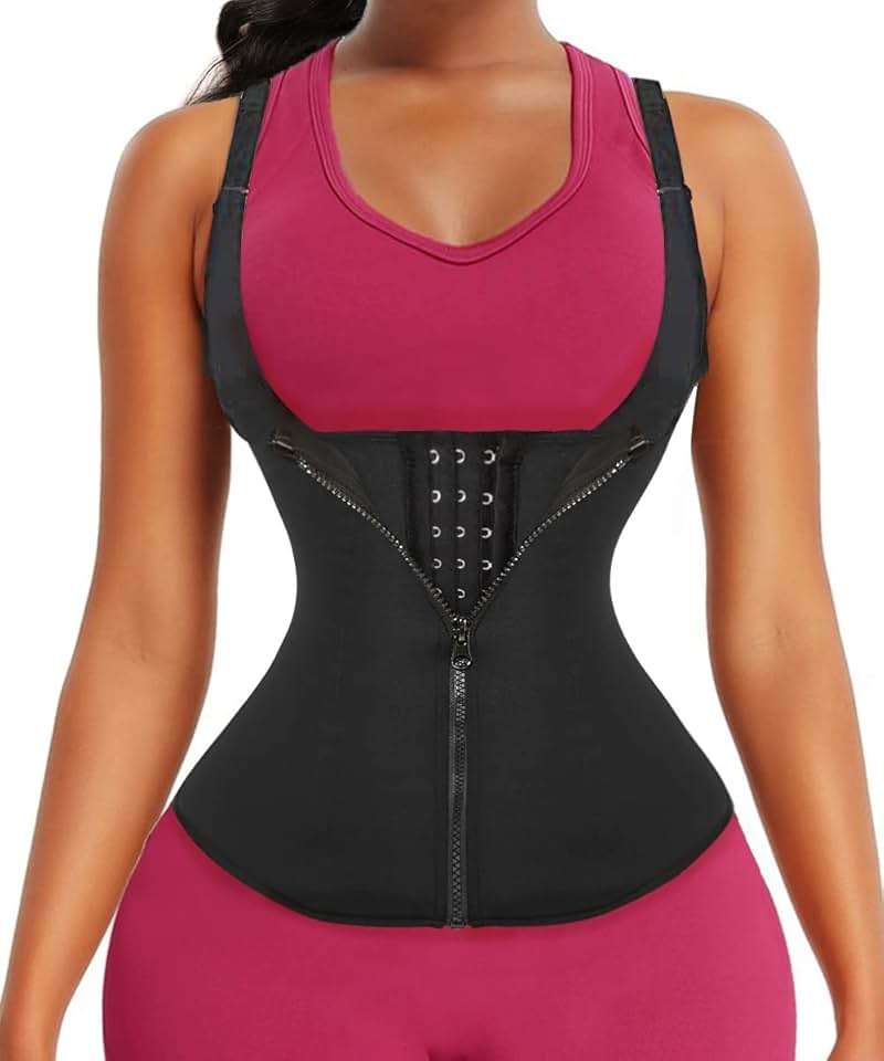 GainKee Clip and Zip Waist Trainer Corset Women Neoprene Worked Out Sweat Vest Body Shaper - Image 1